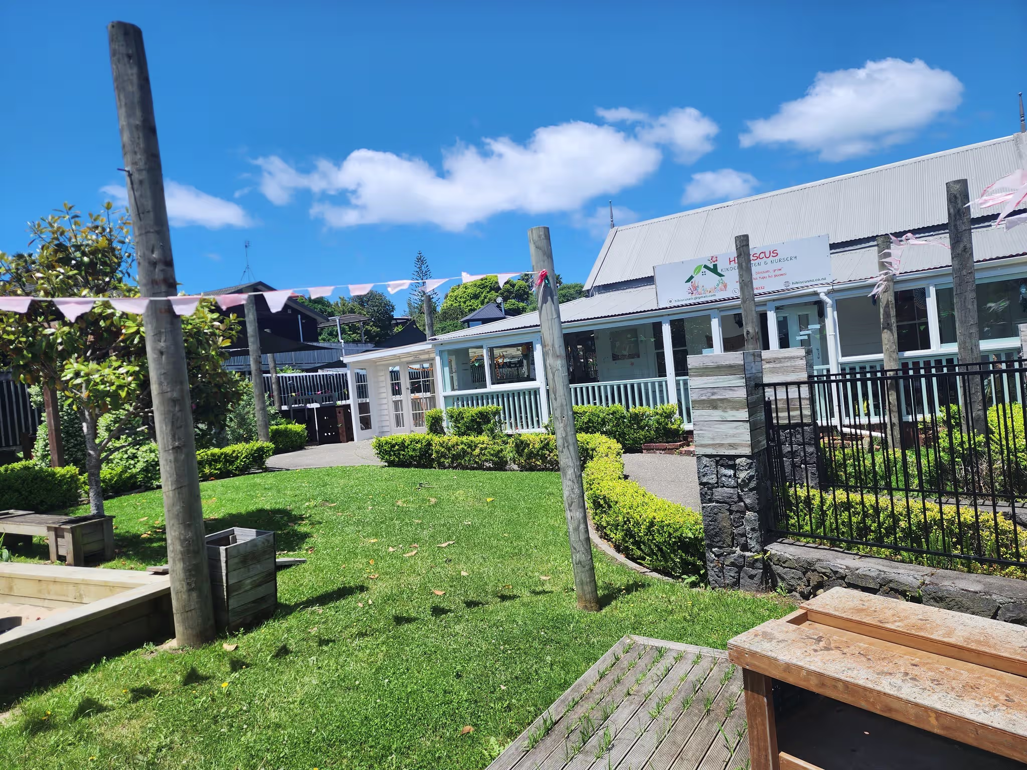 The nature-inspired building and beautiful exterior of Hibiscus Kindergarten